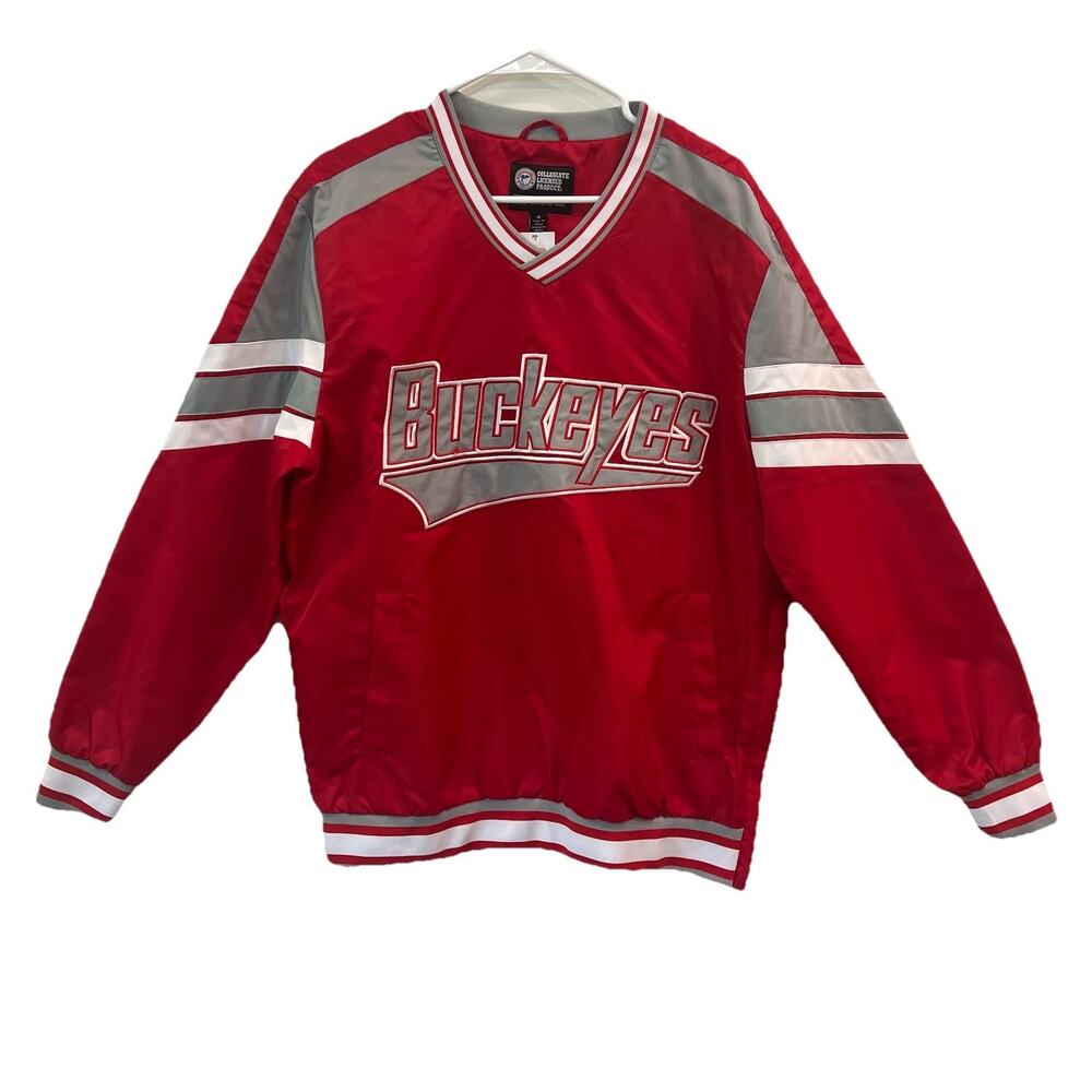 Ohio State Buckeyes G-III‎ Carl Banks Jacket Mens Med Red Windbreaker Pullover